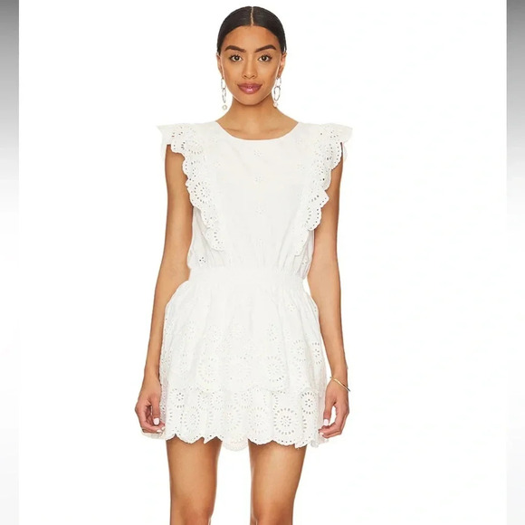 Steve Madden Jayda Summer Dress in Optic White-NWT Size Medium- - Picture 1 of 11